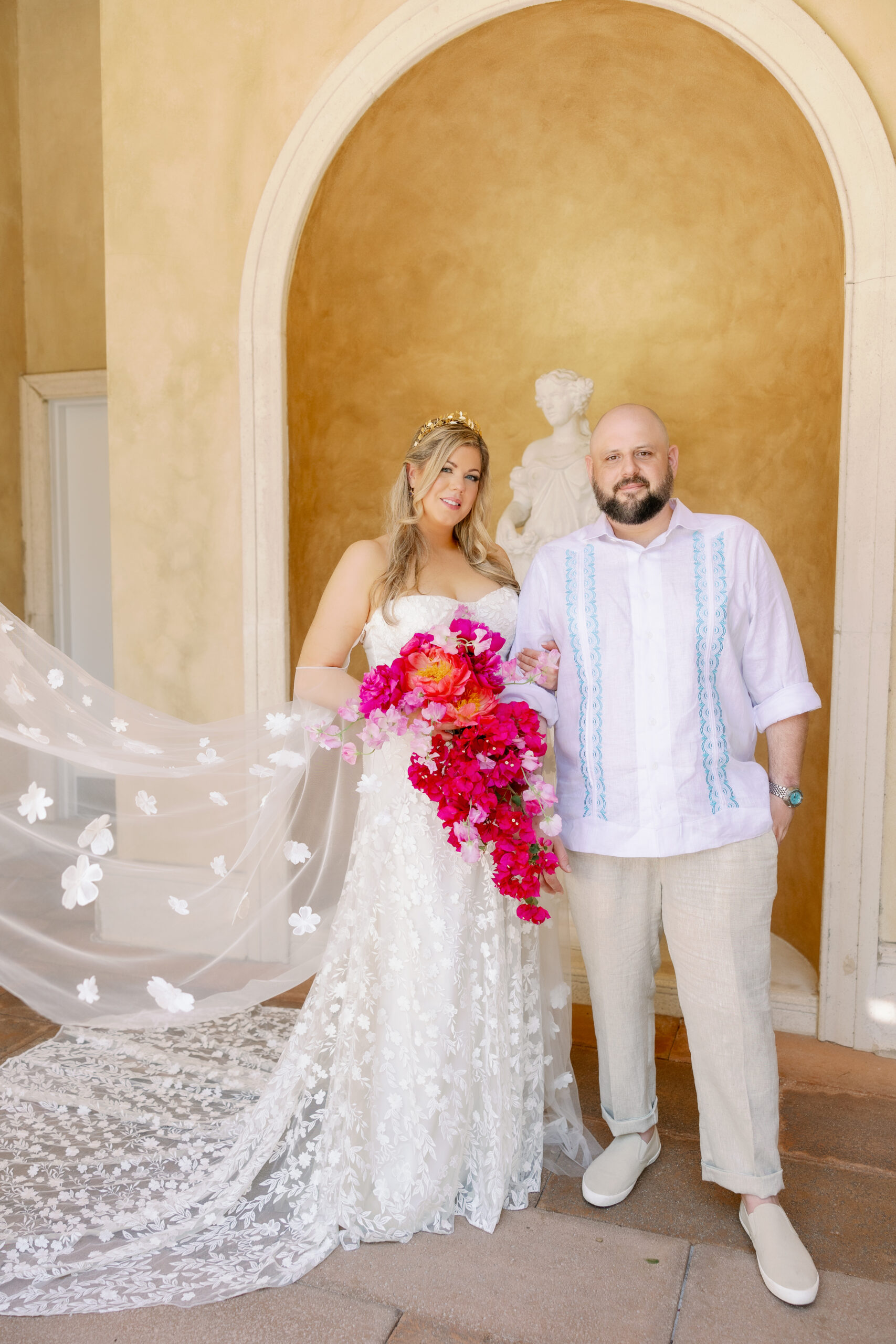 bride and groom portraits at marco island resort